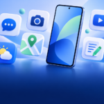 Android telefonu ve uygulama simgeleri